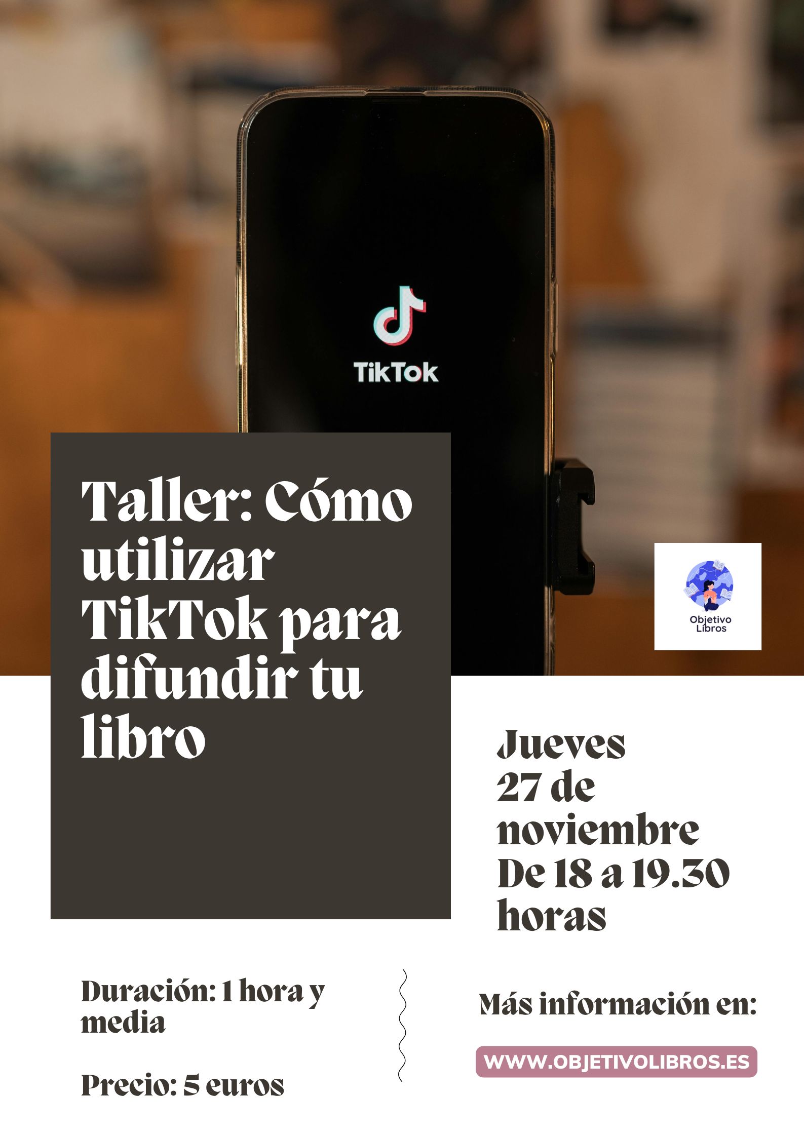 Taller: ‘Cómo utilizar TikTok para difundir tu libro’